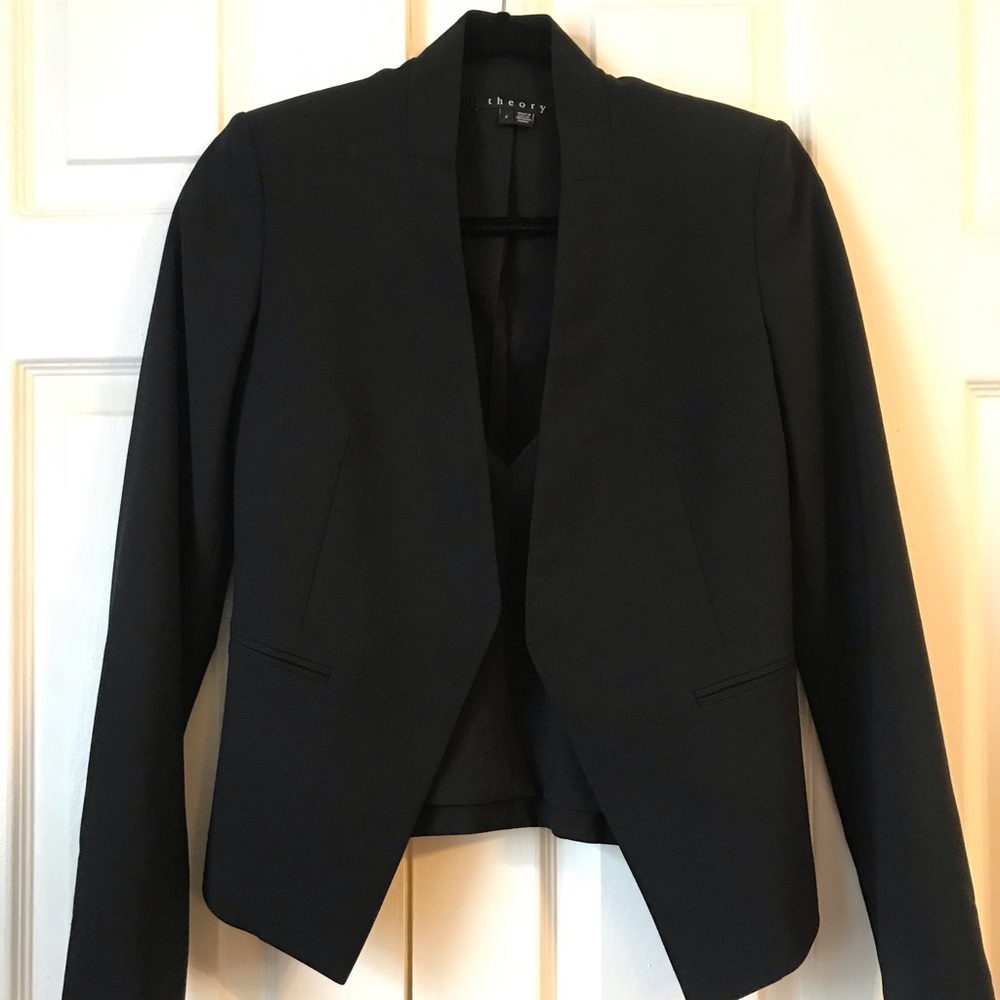Theory Black Blazer Size 2